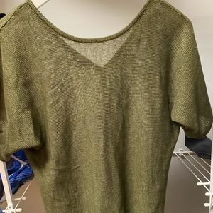 Talbots petite small sweater green